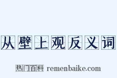 从壁上观反义词是什么意思的图片